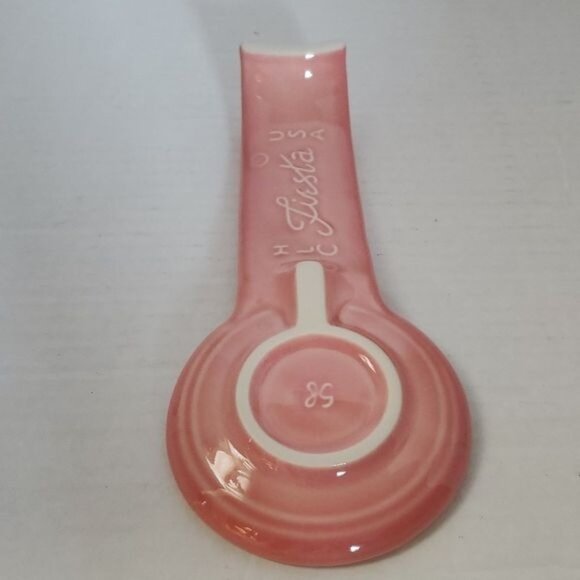 Fiestaware Fiesta CERAMIC Spoon Rest Plate Dish Peony Pink - Picture 6 of 12